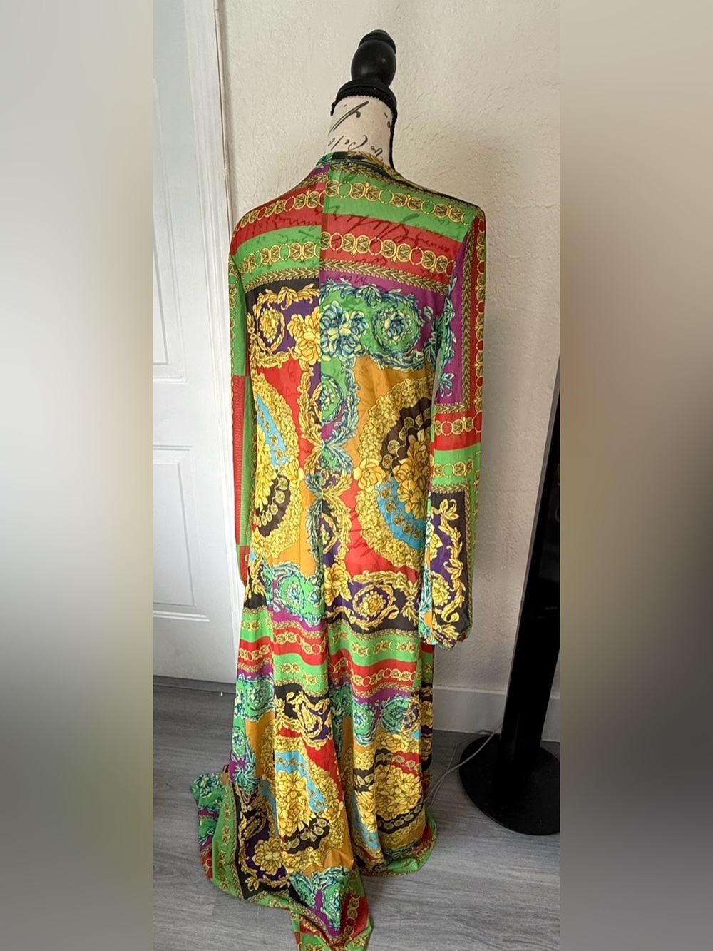 Fashion Nova Baroque Print Cut-Out Swimsuit & Kimono Cover Up Set - Size M - Picture 12 of 12